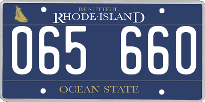 RI license plate 065660