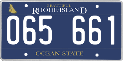 RI license plate 065661