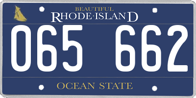 RI license plate 065662