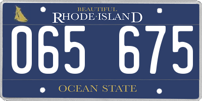 RI license plate 065675
