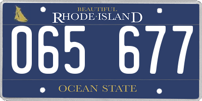 RI license plate 065677