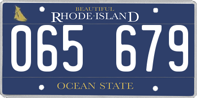 RI license plate 065679
