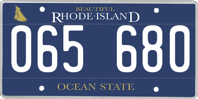 RI license plate 065680
