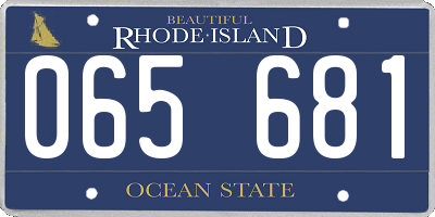 RI license plate 065681