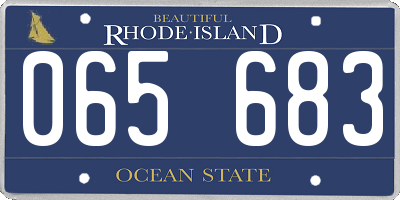 RI license plate 065683