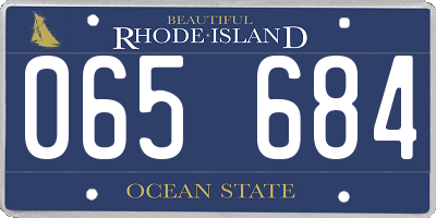 RI license plate 065684