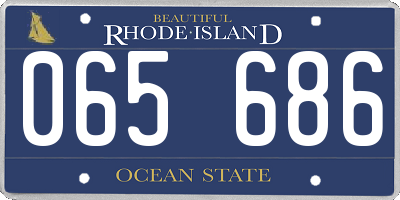 RI license plate 065686
