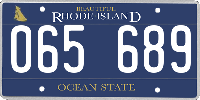 RI license plate 065689