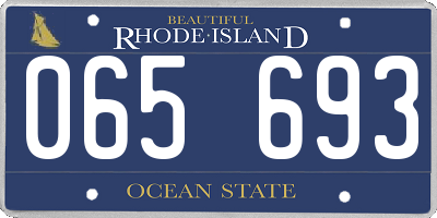 RI license plate 065693