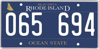 RI license plate 065694