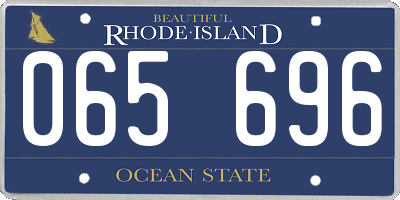 RI license plate 065696