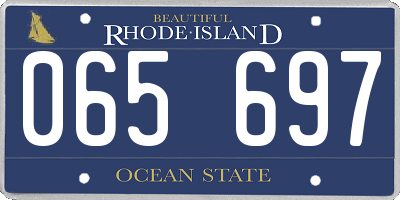 RI license plate 065697