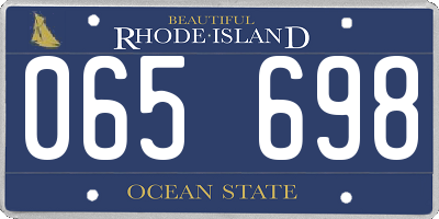 RI license plate 065698