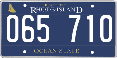 RI license plate 065710