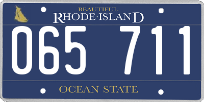 RI license plate 065711