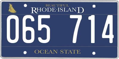 RI license plate 065714