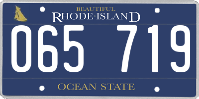 RI license plate 065719