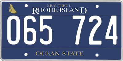 RI license plate 065724