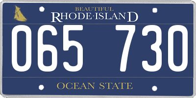 RI license plate 065730