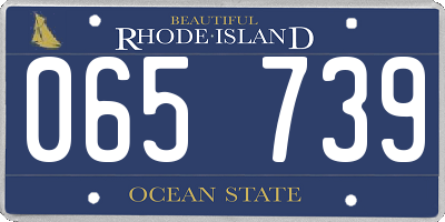 RI license plate 065739