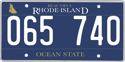 RI license plate 065740