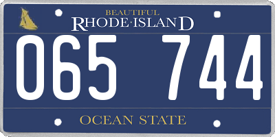 RI license plate 065744