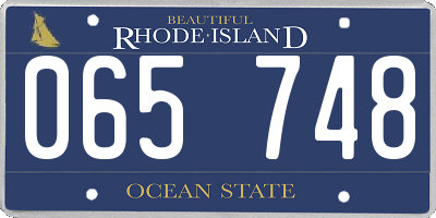RI license plate 065748