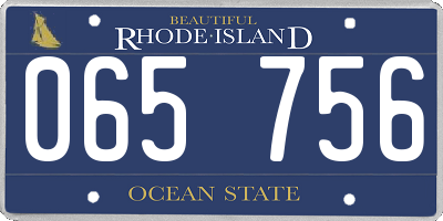 RI license plate 065756