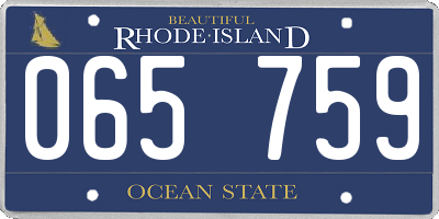 RI license plate 065759