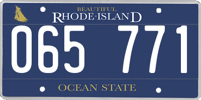RI license plate 065771