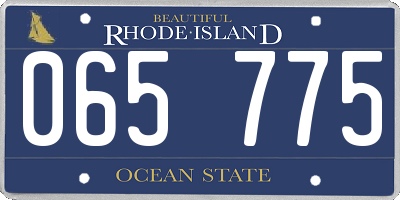 RI license plate 065775