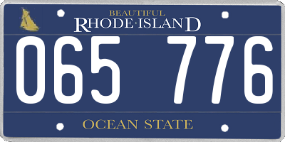 RI license plate 065776