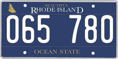 RI license plate 065780