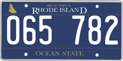 RI license plate 065782