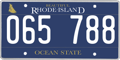 RI license plate 065788