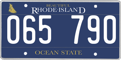 RI license plate 065790