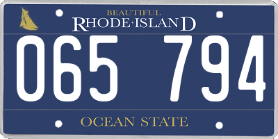 RI license plate 065794