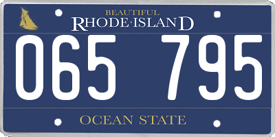 RI license plate 065795