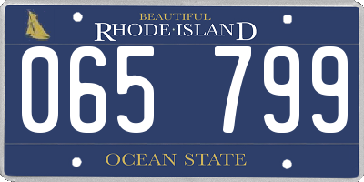 RI license plate 065799