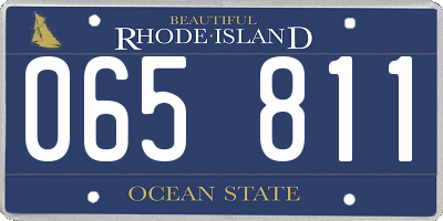 RI license plate 065811