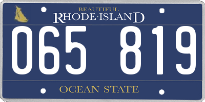 RI license plate 065819