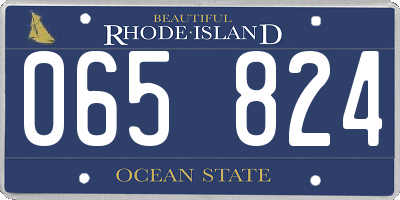 RI license plate 065824