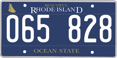 RI license plate 065828