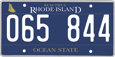 RI license plate 065844