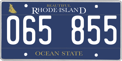 RI license plate 065855