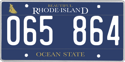 RI license plate 065864