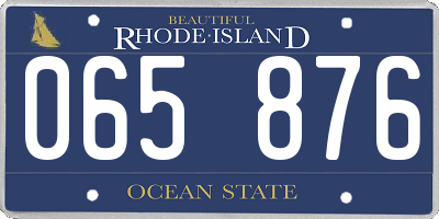 RI license plate 065876