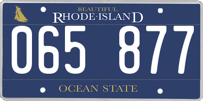 RI license plate 065877