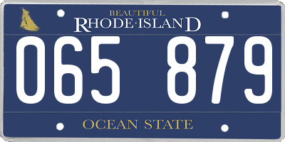 RI license plate 065879