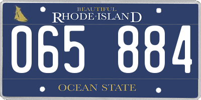 RI license plate 065884